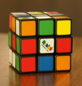 Rubik's Cube after scrambling.