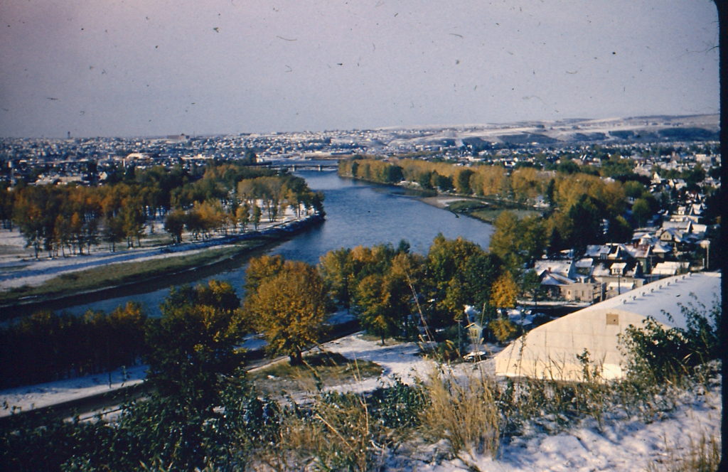 View of Bow River in Calgary from south.