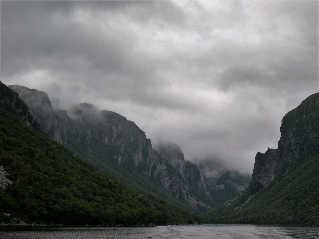 Fjord-like scene in western Newfoundland.