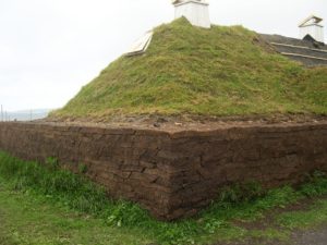 Replica of peat hut.