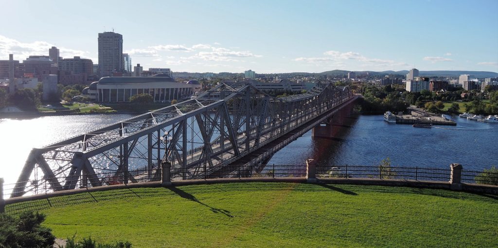 View of Alexandra Bridge from Nepean Point.