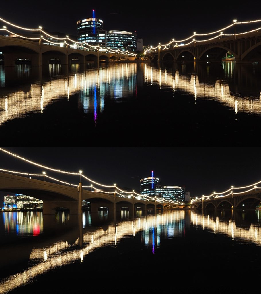 Two views of Mill Avenue Bridges